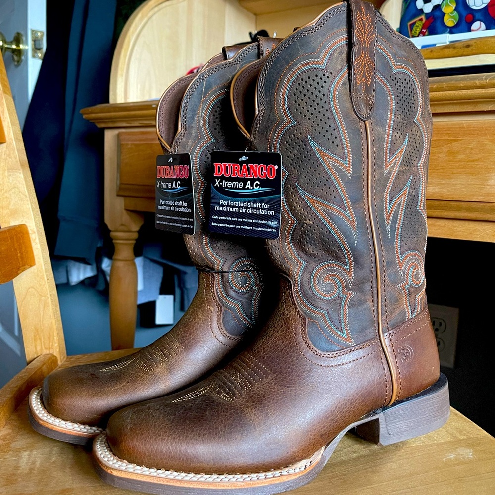 Durango Women’s Lady Rebel Pro Cognac Ventilated Western Boots- Square Toe